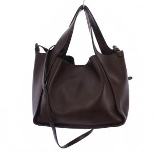 STELLA McCARTNEY トートバッグ 2WAY サークルロゴ ブラウン