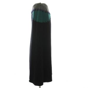 TOKUKO 1er VOL トクコ プルミエヴォル ニットスカート ロング パッチワーク 9 カーキ 紺 黒 1237300-99 /YM