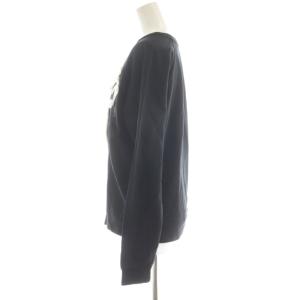 LANVIN スウェット トレーナー ハート ビジュー ロゴ 黒 ブラック RW-TO037A-TS02-H15 /AN39