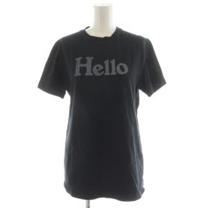 HELLO CREW NECK TEE Tシャツ カットソー 半袖 ロゴ 00 黒 ブラック MB999-7101
