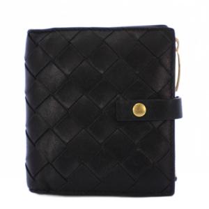 イントレチャート 二つ折り財布 レザー ブラック S02099937K /KH OH