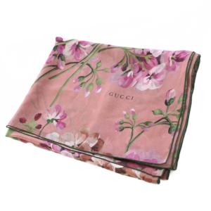 GUCCI ストール 花柄 シアー ピンク /KH OH
