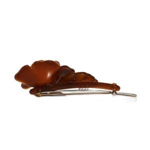 Alexandre De Paris ヘアピン ボールピン フラワー スタッズ 青 茶 /KH