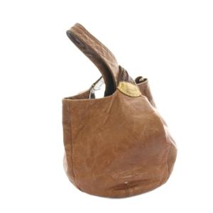 genten ハンドバッグ ワンハンドルバッグ レザー 茶 ブラウン /YT