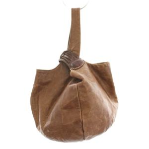 genten ハンドバッグ ワンハンドルバッグ レザー 茶 ブラウン /YT