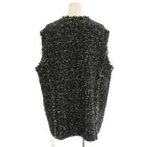 GALLARDAGALANTE 25SS ツイードジレ GGZ1051107A0005 ニット ベスト F 黒 ブラック /G