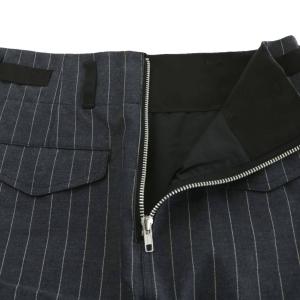 sacai luck タグ付き Summer Tweed Skirt タイトスカート 麻 リネン混 ストライプ サイドベルト