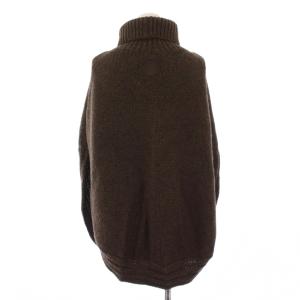 GUCCI ニット ポンチョ タートルネック M 茶 205306.X7501 /BM