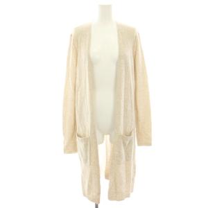 LINEN CASH TORINA C ロングカーディガン ニット 麻 リネン カシミヤ混 長袖 S ベージュ