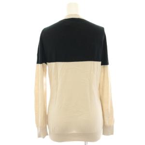 JOHN SMEDLEY ニットカーディガン 長袖 Vネック M ベージュ 黒 ブラック /HN