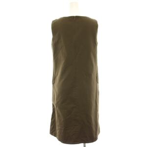 Max Mara Studio MaxMaraStudio ワンピース ひざ丈 ノースリーブ ポケットデザイン 40 カーキ 16-22-61483 /HN