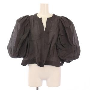 CSマシュマロゴーダ ブラウス リネン  F チャコールグレー