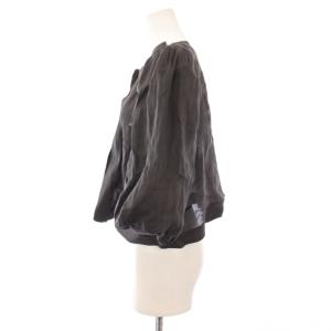 CHAOS CSマシュマロゴーダ ブラウス リネン  F チャコールグレー