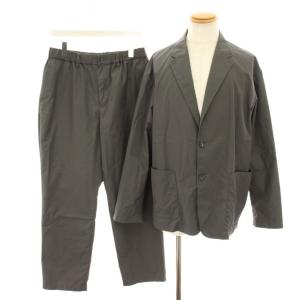 スーツ セットアップ 上下 テーラードジャケット シングル イージーパンツ スラックス XL グレー /YT