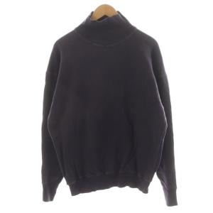 スウェット トレーナー 長袖 ハイネック コットン 44 紫 パープル /AN38