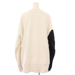 MM6 Maison Margiela スウェット トレーナー 長袖 バイカラー オーバーサイズ S 白 黒 S52GU0077 /KH