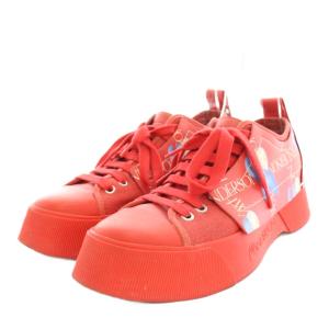 J.W.ANDERSON スニーカー シューズ レザー 厚底 ロゴ 象柄 42 赤 レッド /YT