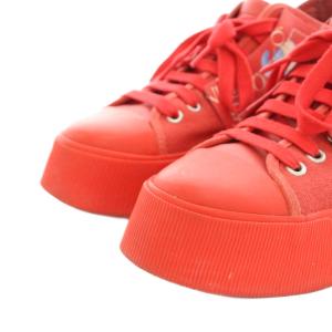 J.W.ANDERSON スニーカー シューズ レザー 厚底 ロゴ 象柄 42 赤 レッド /YT