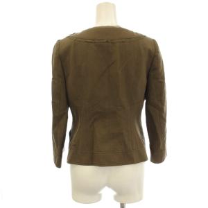 EPOCA リネン混 スーツ セットアップ ジャケット スカート ビジュー 38 カーキ KCB04-024-53