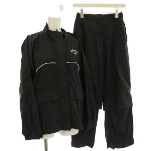 RAINSPORT ゴルフウェア セットアップ ナイロンジャケット パンツ S 黒 ブラック 241-988847