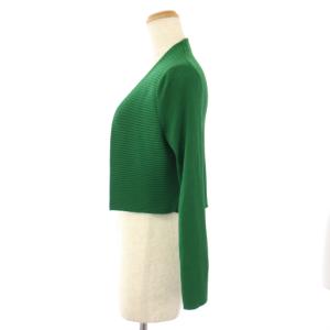 EPOCA カーディガン リブニット ショート丈 長袖 40 緑 M5N37-758-70 /TK