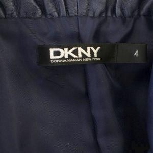 DKNY ラムレザー ジャケット YA0702 羊革 ブルゾン 4 ネイビー 紺 /G