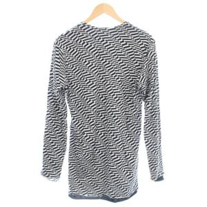 THEE OLD CIRCUS ジオールドサーカス Tシャツ カットソー ロンT 長袖 総柄 2 白 黒 8307 /TK