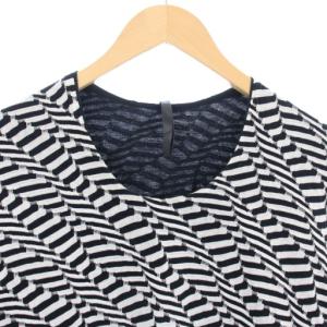 THEE OLD CIRCUS ジオールドサーカス Tシャツ カットソー ロンT 長袖 総柄 2 白 黒 8307 /TK