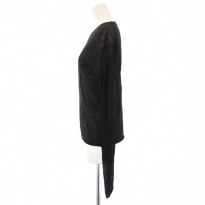 Framework 24SS Li/Ny シアープルオーバー サマーニット 長袖 クルーネック 無地 ストレッチ 薄手 麻