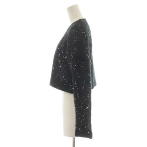 TOCCA 24AW SNOW STORM KNIT ボレロ カーディガン スパンコール モヘヤ混 S 黒 ブラック