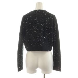 TOCCA 24AW SNOW STORM KNIT ボレロ カーディガン スパンコール モヘヤ混 S 黒 ブラック