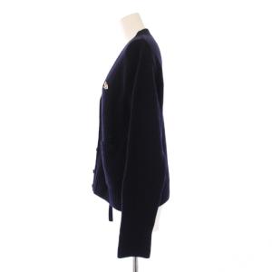 Maison Kitsuné ベイビーフォックス パッチ ボックスカーディガン ニット 長袖 ワッペン S ネイビー HW00503KT1006