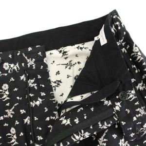 Engineered Garments サンセットショーツ SunsetShort ハーフパンツ ショートパンツ ジップフライ 花柄 M 黒 ブラック