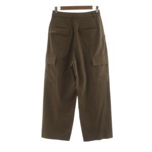 BEAUTY&YOUTH UNITED ARROWS ポリエステルブレンドタックカーゴパンツ ワイドパンツ S 茶 ブラウン 1614-144-5883 /RR