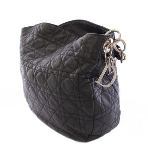 Christian Dior カナージュ ワンショルダーバッグ チェーン ブラック