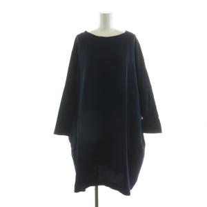 ワイドワンピース チュニック ミニ プルオーバー 長袖 0 ネイビー /NQ