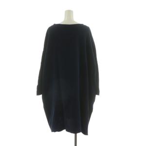 45R ワイドワンピース チュニック ミニ プルオーバー 長袖 0 ネイビー /NQ