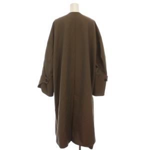ENFOLD ノーカラーコート ロング アウター 38 茶 サンプル品 300BA 230-0710 /YM