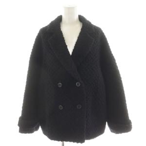 ブークレコクーンショートコート ボア F ブラック 241036