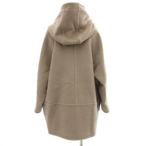 BABYLONE フーデッドコート 36 ベージュ ダブルブレスト パッチポケット /AE
