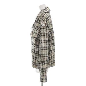 eimy istoire 美品 ツイードジャケット ビジューボタン F グレー /AE