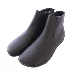 CAMPER RIGHT NINA ライトニナ ハイカットシューズ ショートブーツ スクエアトゥ レザー 36 黒 ブラック