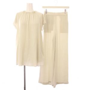 24AW FLOW DEONE AZURY セットアップ ブラウス カットソー 半袖 ワイドパンツ イージー