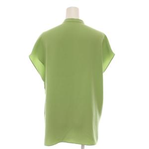 theory luxe 23SS MARVINE KARRA シャツ ブラウス ノースリーブ バンドカラー 38 黄緑 033108250635038
