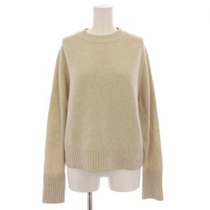 クルーネックニットセーター 長袖 アイボリー ベージュ 1513-105-4067 /YM