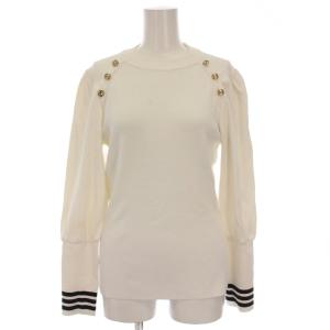 JULIET SHOULDER TOP ジュリエットショルダートップ ニット セーター 長袖 38 白