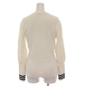 BORDERS at BALCONY JULIET SHOULDER TOP ジュリエットショルダートップ ニット セーター 長袖 38 白