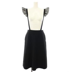 サスペンダースカート SUSPENDER SKIRT ジャンバースカート ひざ丈 フレア フリル 2way