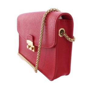 FURLA メトロポリス ショルダーバッグ レザー 赤 /BM