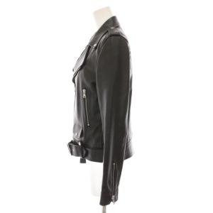 UNITED ARROWS レザー ライダースジャケット 革ジャン アウター 38 黒 1525-136-2807 /YM